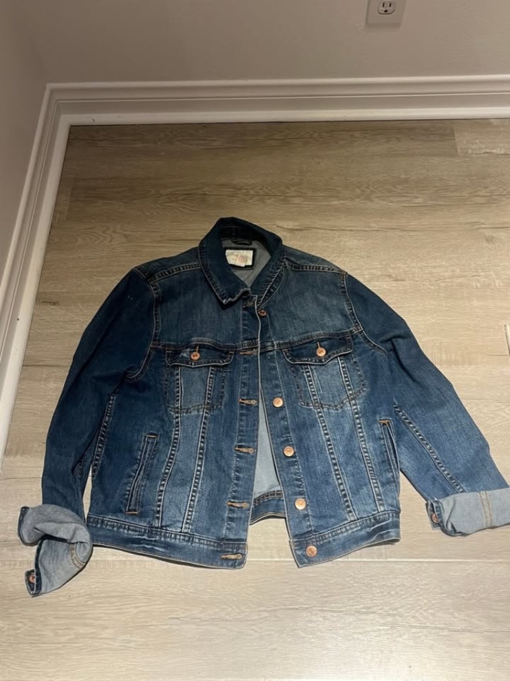 Teen Blue Denim Jacket (Size Medium)